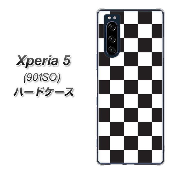 Xperia 5 901SO SoftBank 151 フラッグチェック ハードケース 背面印刷