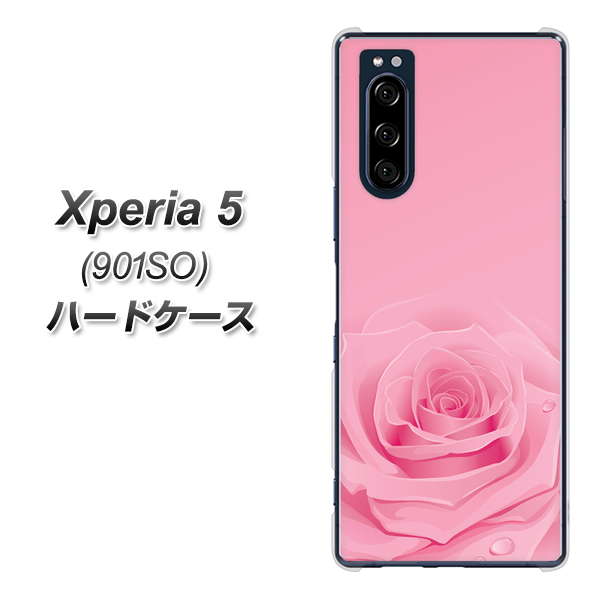 Xperia 5 901SO SoftBank 401 ピンクのバラ ハードケース 背面印刷