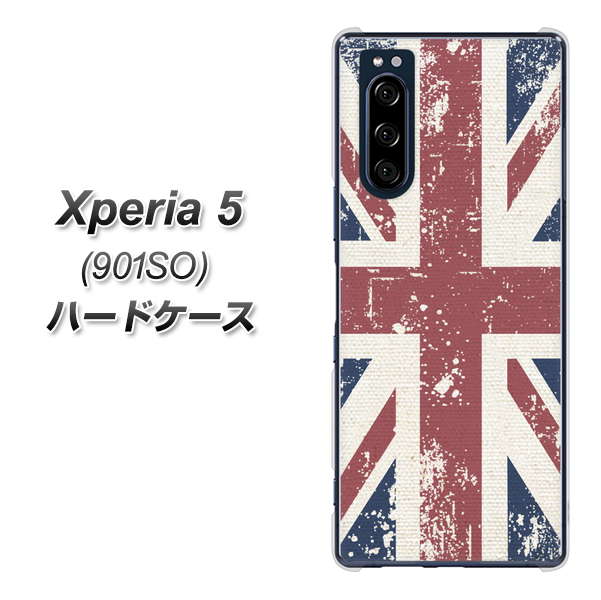 Xperia 5 901SO SoftBank 506 ユニオンジャック ビンテージ ハードケース 背面印刷