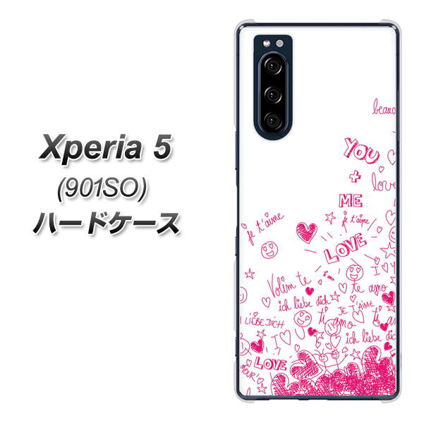 Xperia 5 901SO SoftBank 631 恋の落書き ハードケース 背面印刷