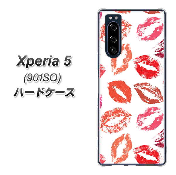 Xperia 5 901SO SoftBank 734 キスkissキス ハードケース 背面印刷