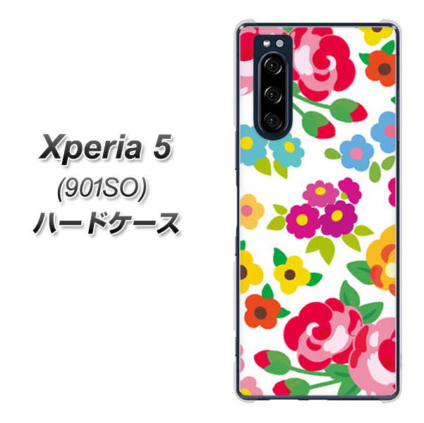 Xperia 5 901SO SoftBank 776 5月のフラワーガーデン ハードケース 背面印刷