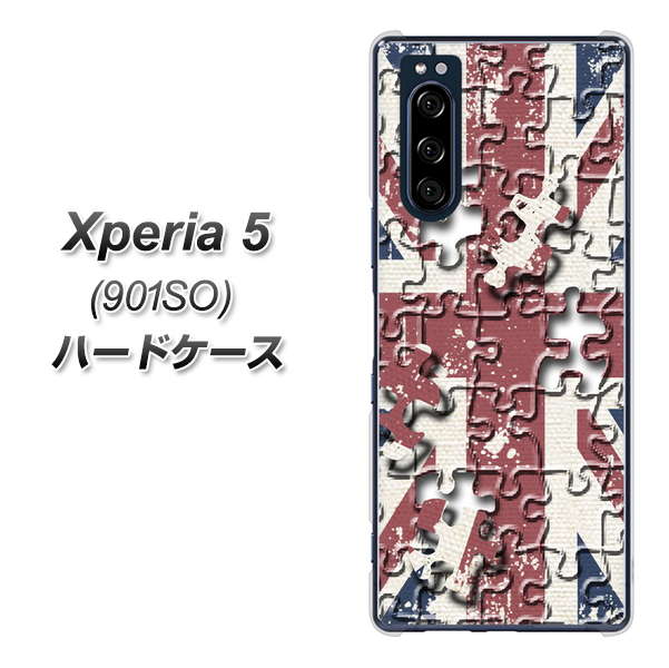 Xperia 5 901SO SoftBank EK803 ユニオンジャックパズル ハードケース 背面印刷