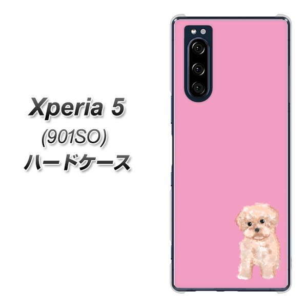 Xperia 5 901SO SoftBank YJ061 トイプードルアプリコット（ピンク） ハードケース 背面印刷