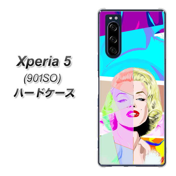 Xperia 5 901SO SoftBank YJ210 マリリンモンローデザイン（C） ハードケース 背面印刷