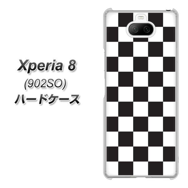 Xperia 8 902SO SoftBank 151 フラッグチェック ハードケース 背面印刷