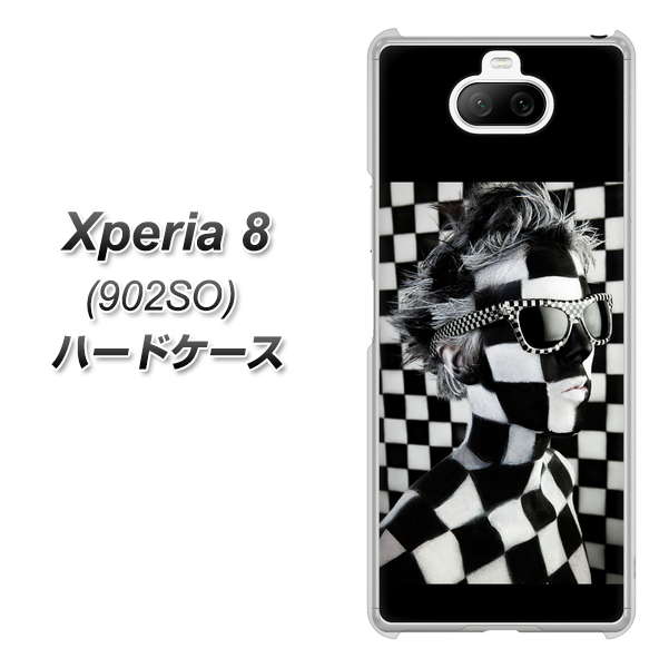 Xperia 8 902SO SoftBank 357 bk&wh ハードケース 背面印刷