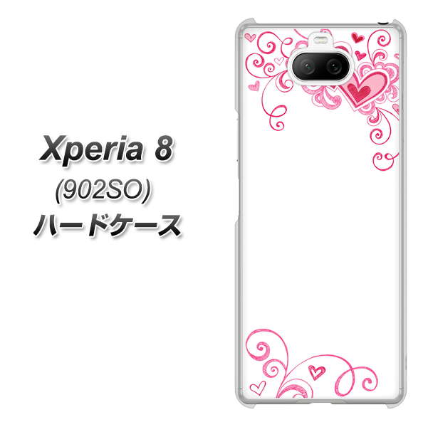 Xperia 8 902SO SoftBank 365 ハートフレーム ハードケース 背面印刷