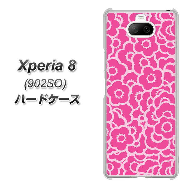 Xperia 8 902SO SoftBank 716 ピンクフラワー ハードケース 背面印刷