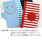 HUAWEI nova lite for Y!mobile 608HW スマホケース 手帳型 ボーダー ニコちゃん スタンド付き