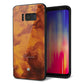 Galaxy S8 SC-02J docomo 名入れ スマホケース 強化ガラス 背面ガラス べっ甲風 スワロフスキー