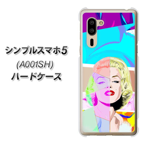 シンプルスマホ5 A001SH SoftBank YJ210 マリリンモンローデザイン（C） ハードケース 背面印刷