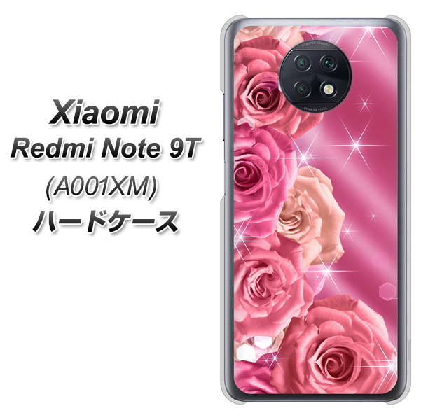 Redmi Note 9T 64GB SoftBank 1182 ピンクの薔薇に誘われて ハードケース 背面印刷