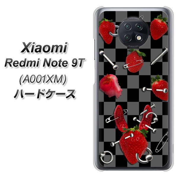 Redmi Note 9T 64GB SoftBank AG833 苺パンク（黒） ハードケース 背面印刷