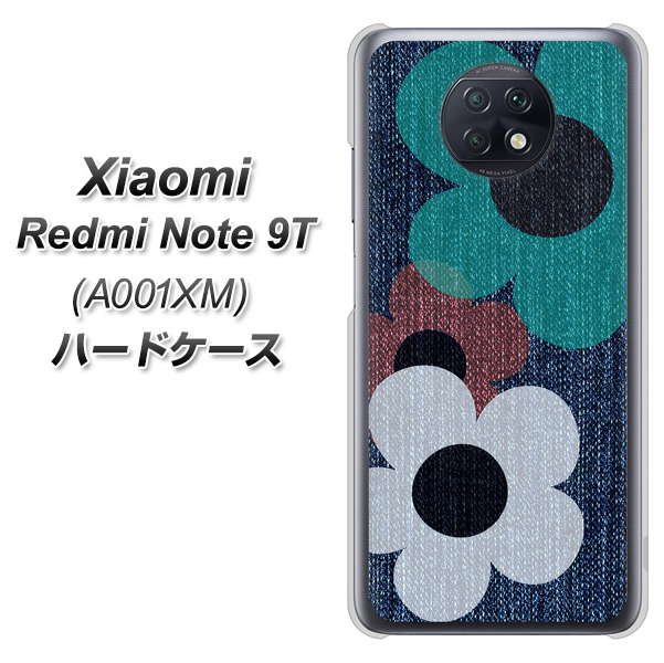 Redmi Note 9T 64GB SoftBank EK869 ルーズフラワーinデニム風 ハードケース 背面印刷