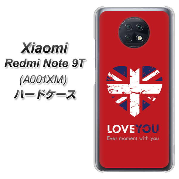 Redmi Note 9T 64GB SoftBank SC804 ユニオンジャック ハートビンテージレッド ハードケース 背面印刷