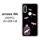 arrows We A101FC 高画質仕上げ 背面印刷 ハードケース【AG809 こうもりの王冠鳥かご（黒×ピンク）】