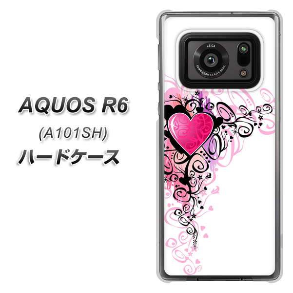 AQUOS R6 A101SH SoftBank 007 スタイリッシュハート ハードケース 背面印刷