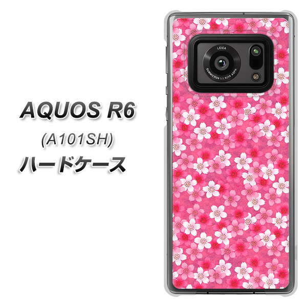 AQUOS R6 A101SH SoftBank 065 さくら ハードケース 背面印刷