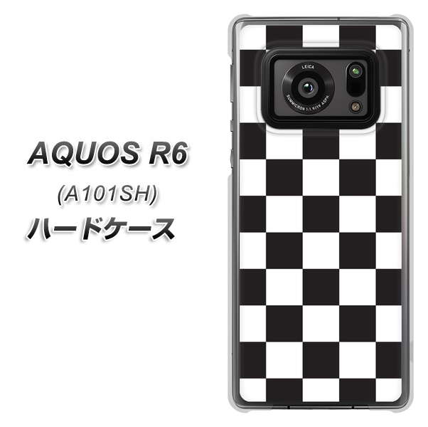 AQUOS R6 A101SH SoftBank 151 フラッグチェック ハードケース 背面印刷