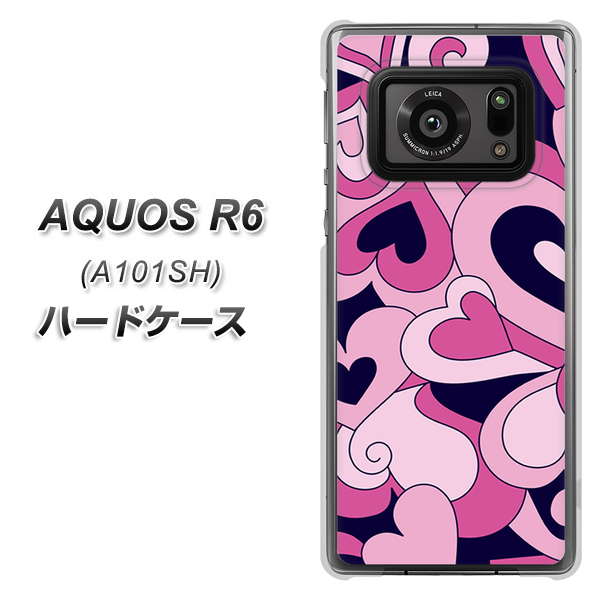 AQUOS R6 A101SH SoftBank 223 ハートの調べ ハードケース 背面印刷