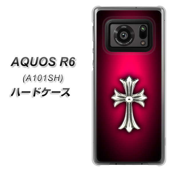 AQUOS R6 A101SH SoftBank 249 クロスレッド ハードケース 背面印刷