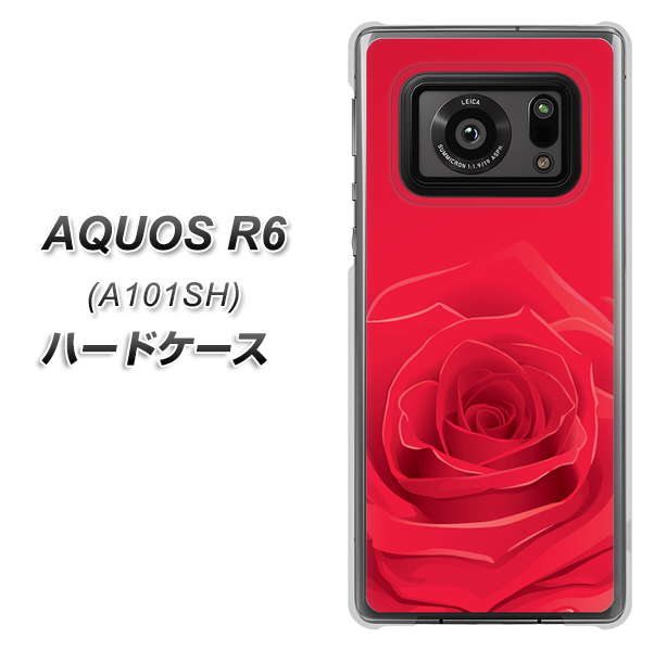 AQUOS R6 A101SH SoftBank 395 赤いバラ ハードケース 背面印刷