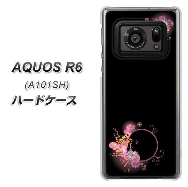 AQUOS R6 A101SH SoftBank 437 華のフレーム ハードケース 背面印刷