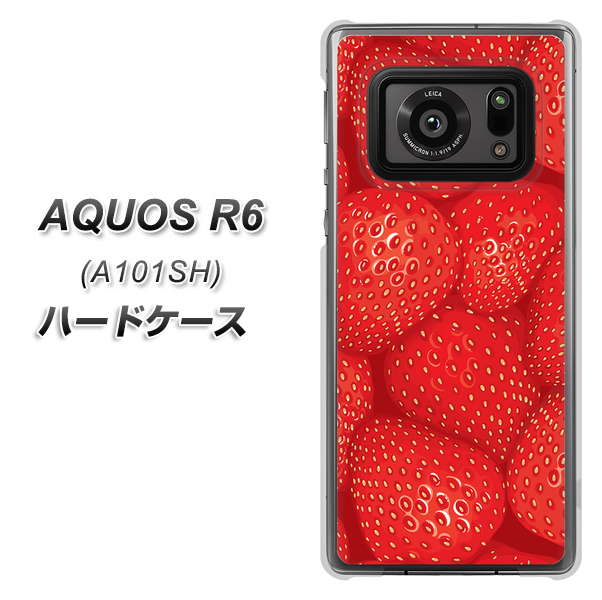 AQUOS R6 A101SH SoftBank 444 ストロベリーウォール ハードケース 背面印刷