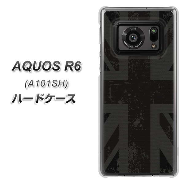 AQUOS R6 A101SH SoftBank 505 ユニオンジャック ダーク ハードケース 背面印刷