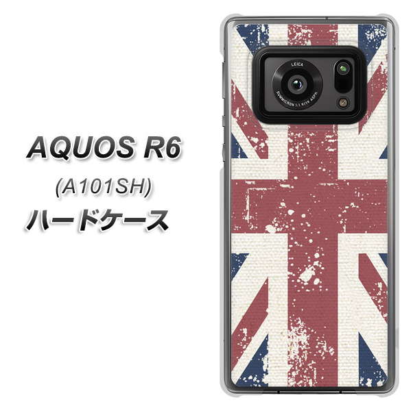 AQUOS R6 A101SH SoftBank 506 ユニオンジャック ビンテージ ハードケース 背面印刷