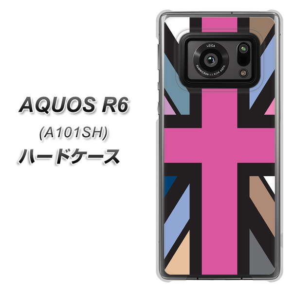 AQUOS R6 A101SH SoftBank 507 ユニオンジャック デスカラー ハードケース 背面印刷