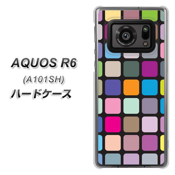 AQUOS R6 A101SH SoftBank 509 カラースクエア ハードケース 背面印刷
