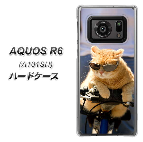 AQUOS R6 A101SH SoftBank 595 にゃんとサイクル ハードケース 背面印刷