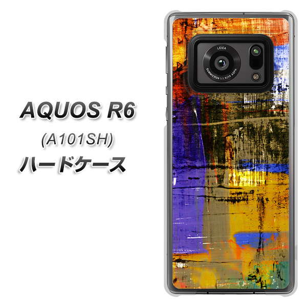 AQUOS R6 A101SH SoftBank 609 クラッシュアートBL ハードケース 背面印刷