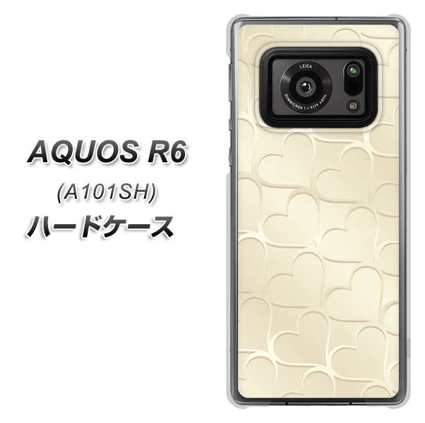 AQUOS R6 A101SH SoftBank 630 かくれハート ハードケース 背面印刷