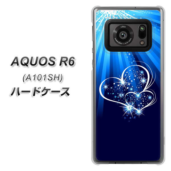AQUOS R6 A101SH SoftBank 702 スイミングハート ハードケース 背面印刷
