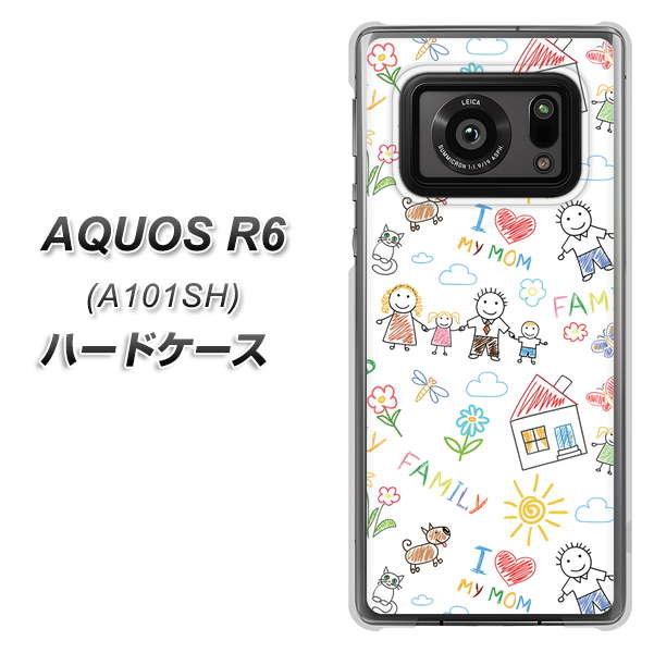 AQUOS R6 A101SH SoftBank 709 ファミリー ハードケース 背面印刷