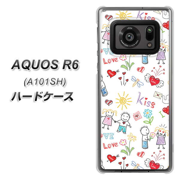 AQUOS R6 A101SH SoftBank 710 カップル ハードケース 背面印刷