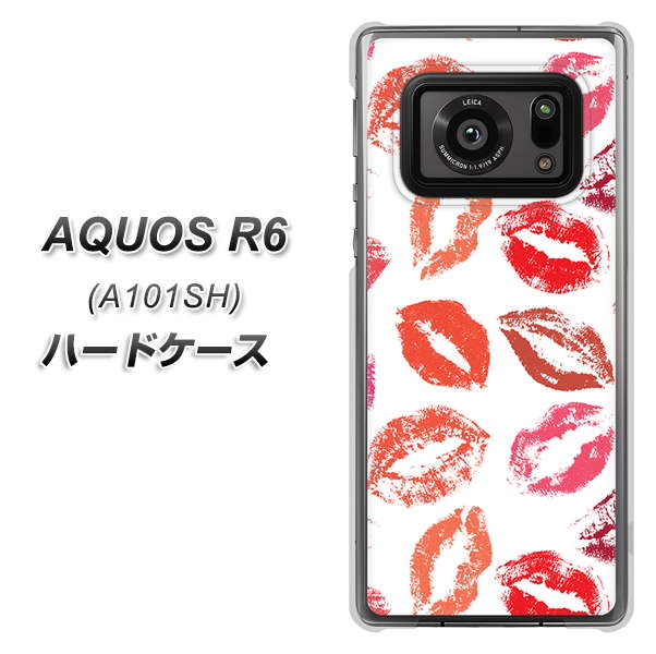 AQUOS R6 A101SH SoftBank 734 キスkissキス ハードケース 背面印刷