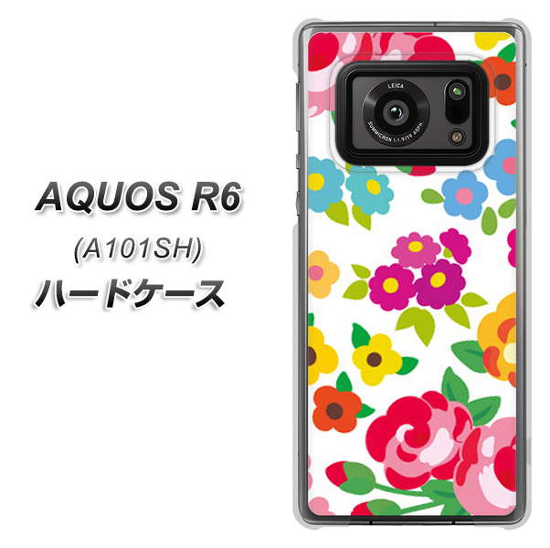 AQUOS R6 A101SH SoftBank 776 5月のフラワーガーデン ハードケース 背面印刷
