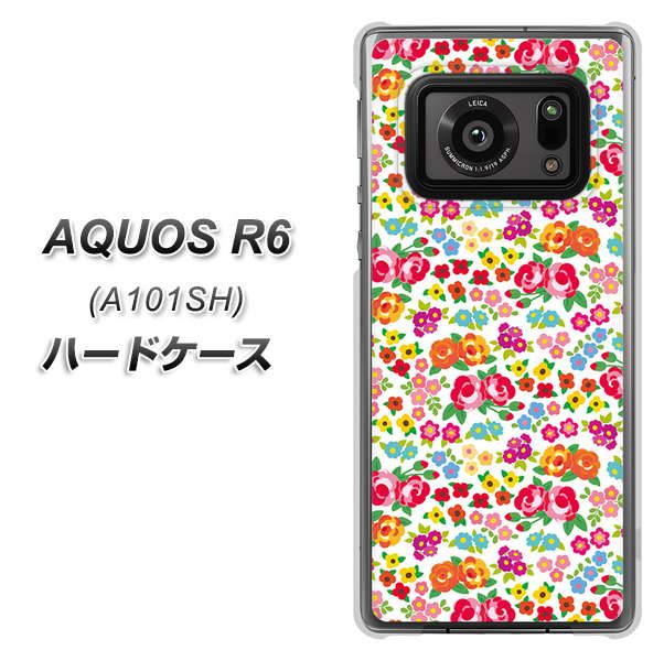 AQUOS R6 A101SH SoftBank 777 マイクロリバティプリントWH ハードケース 背面印刷