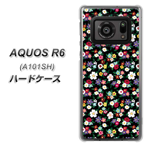AQUOS R6 A101SH SoftBank 778 マイクロリバティプリントBK ハードケース 背面印刷