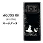 AQUOS R6 A101SH SoftBank 1097 お姫様とネコ（モノトーン） ハードケース 背面印刷