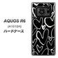 AQUOS R6 A101SH SoftBank 1124 ハート BK＆WH ハードケース 背面印刷