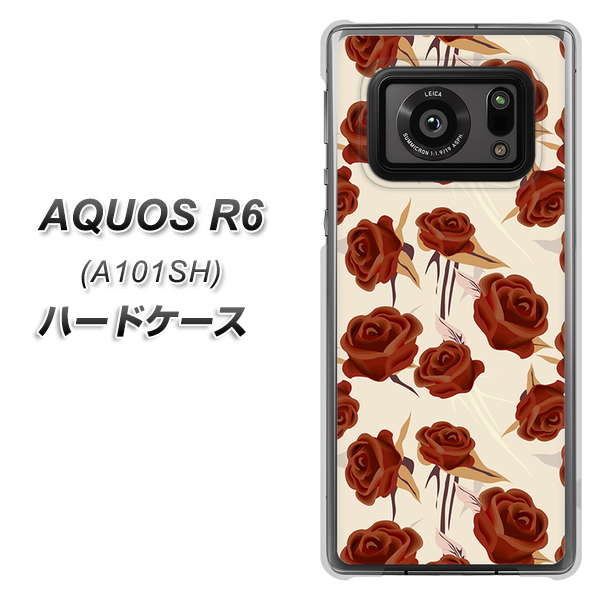 AQUOS R6 A101SH SoftBank 1157 クラシックローズ ハードケース 背面印刷