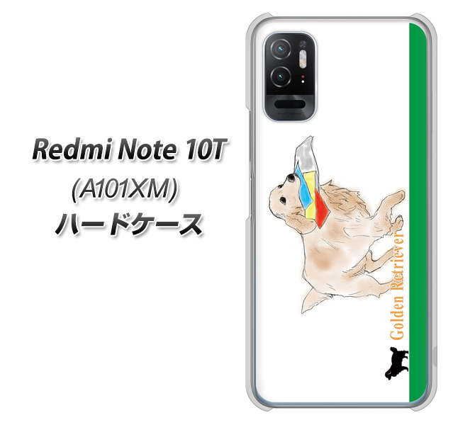 Redmi Note 10T A101XM SoftBank YD829 ゴールデンレトリバー05 ハードケース 背面印刷