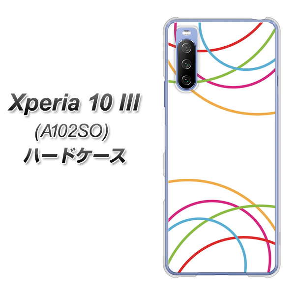 Xperia 10 III A102SO Y!mobile IB912 重なり合う曲線 ハードケース 背面印刷