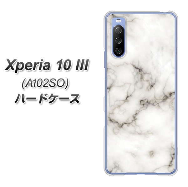 Xperia 10 III A102SO Y!mobile KM871 大理石WH ハードケース 背面印刷