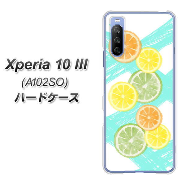 Xperia 10 III A102SO Y!mobile YJ183 オレンジライム ハードケース 背面印刷